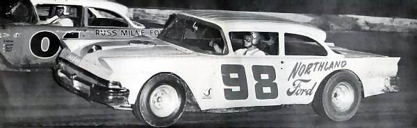 Mt. Clemens Race Track - Ray Nece On The Outside Possible Young Benny Parsons On The Inside From Dave Dobner